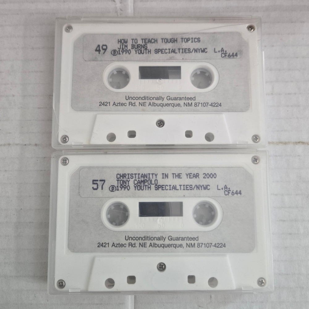 Youth Specialties Cassette Tape Lot Burns Campolo White Good Vintage 1990